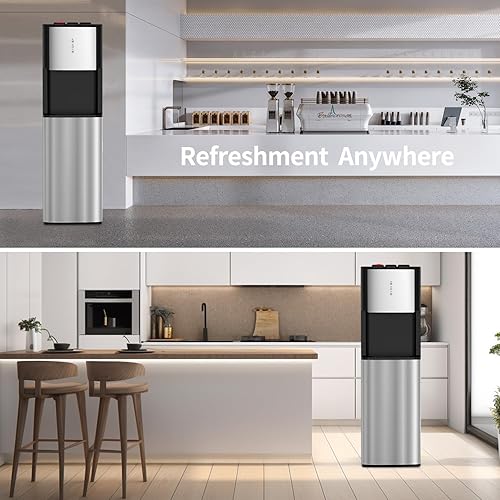 Miniatura 9 de IKT Dispensador de enfriador de agua de carga inferior autolimpiante para botellas de 3 a 5 galones, agua fría y caliente, bloqueo de seguridad para