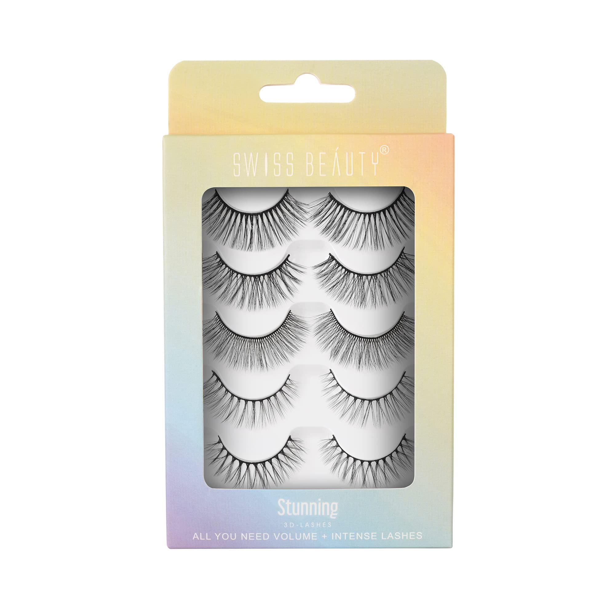 Swiss Beauty 3D-Lashes - Set of 5 (Black 3)