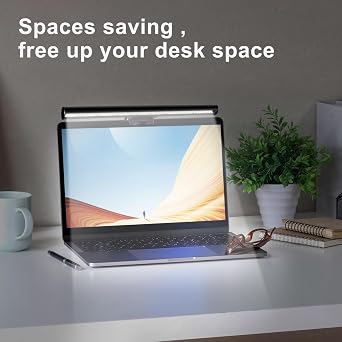 Wodgreat Laptop Monitor Lamp, Eye Care LED Screen Light Bar No Screen Glare | With 10 Brightness & 3 Color Temperature, Lamp 26cm for Keyboard, Space Saving, USB Powered, for Laptop Only
