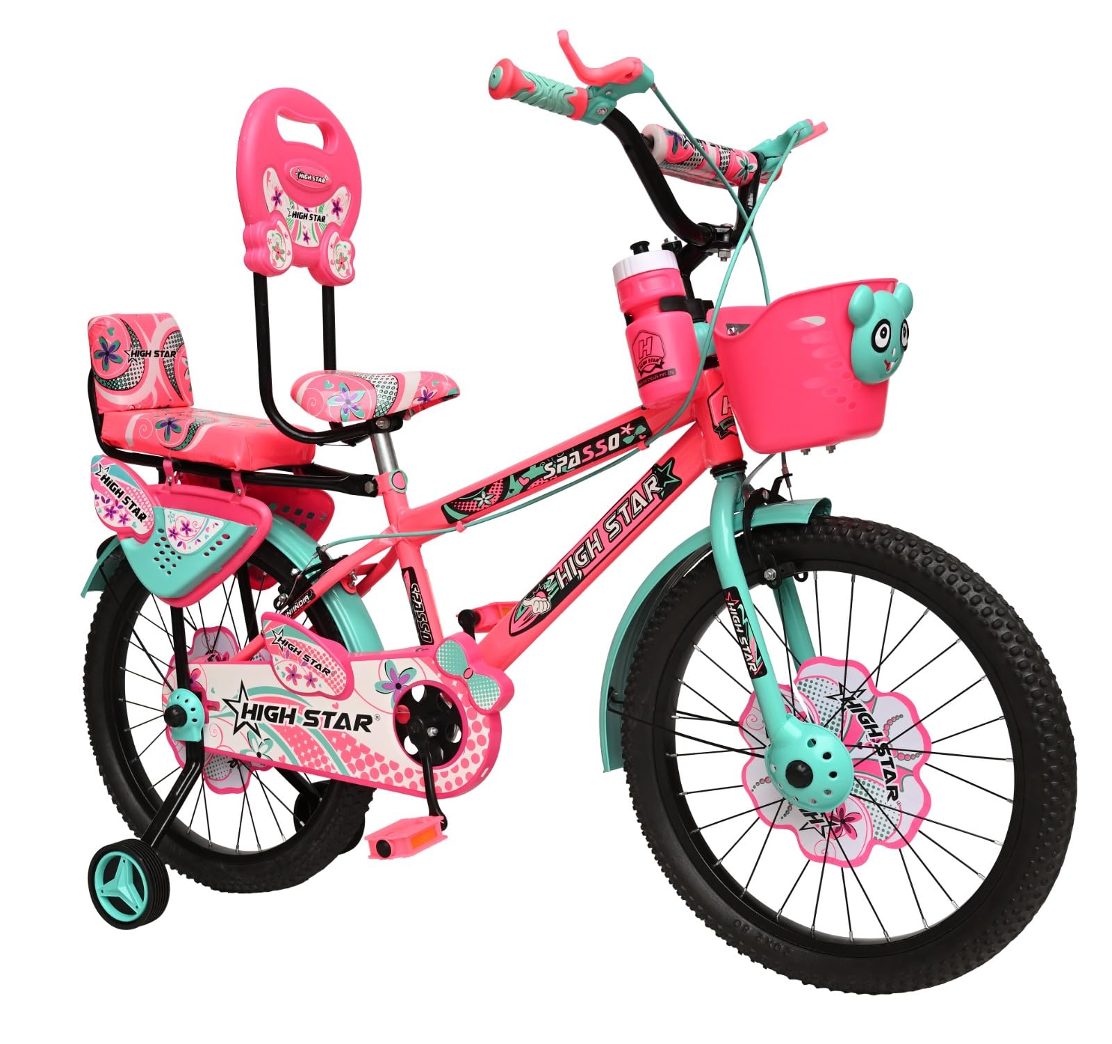 HIGHSTAR Kids Cycle with Training Wheels, Protective Chain Guard & Bucket for Boys and Girls Ideal for Age Group 6-8 Years Rigid Fork & Caliper Brake (B0D7W5XQNC) Amazon Price History, Amazon Price Tracker