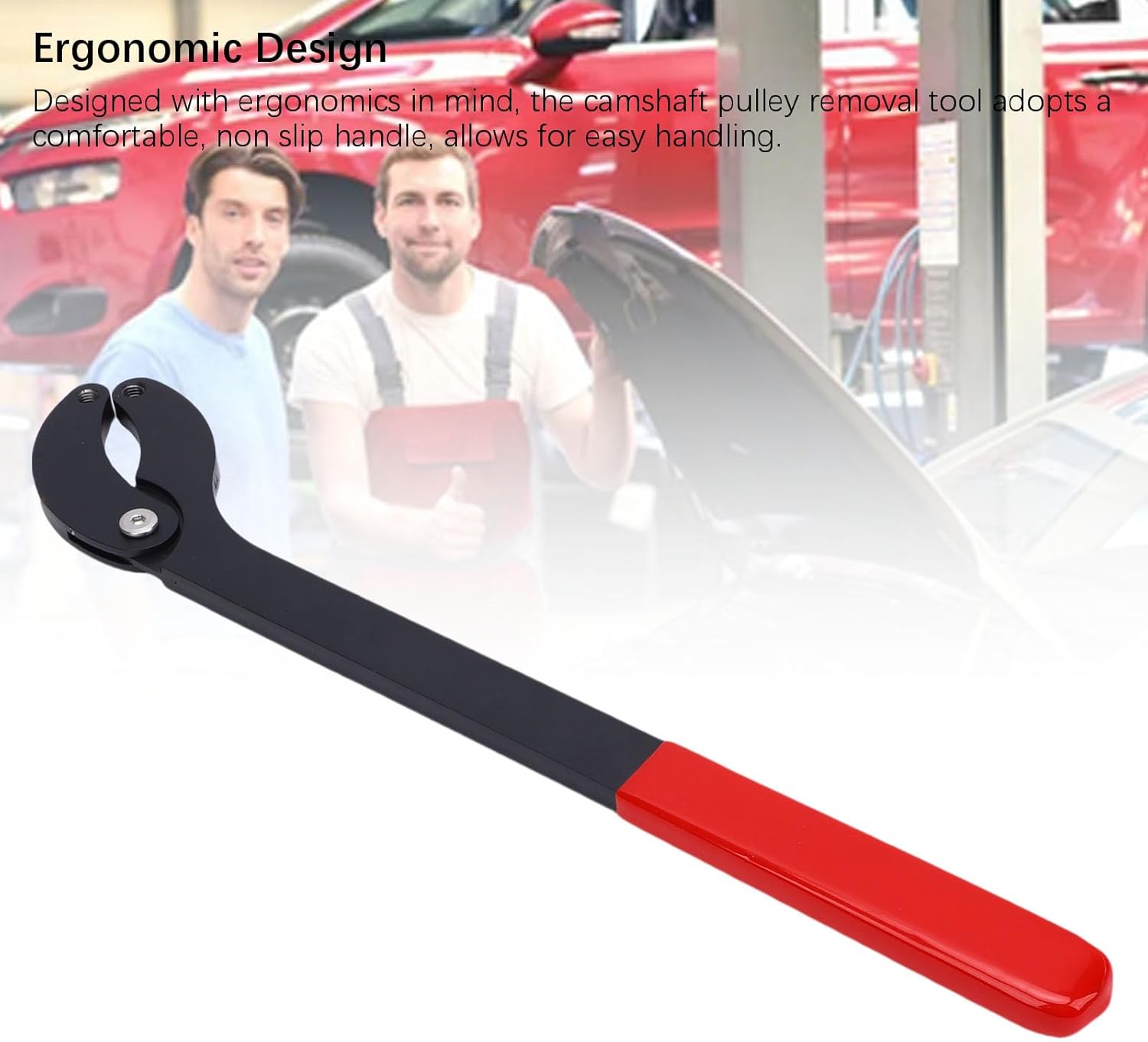 Camshaft Pulley Holder Tool, Adjustable Opening Cam Pulley Removal Tool Steel Cam Sprocket Holding Wrench for Automotive Repair Engine Service