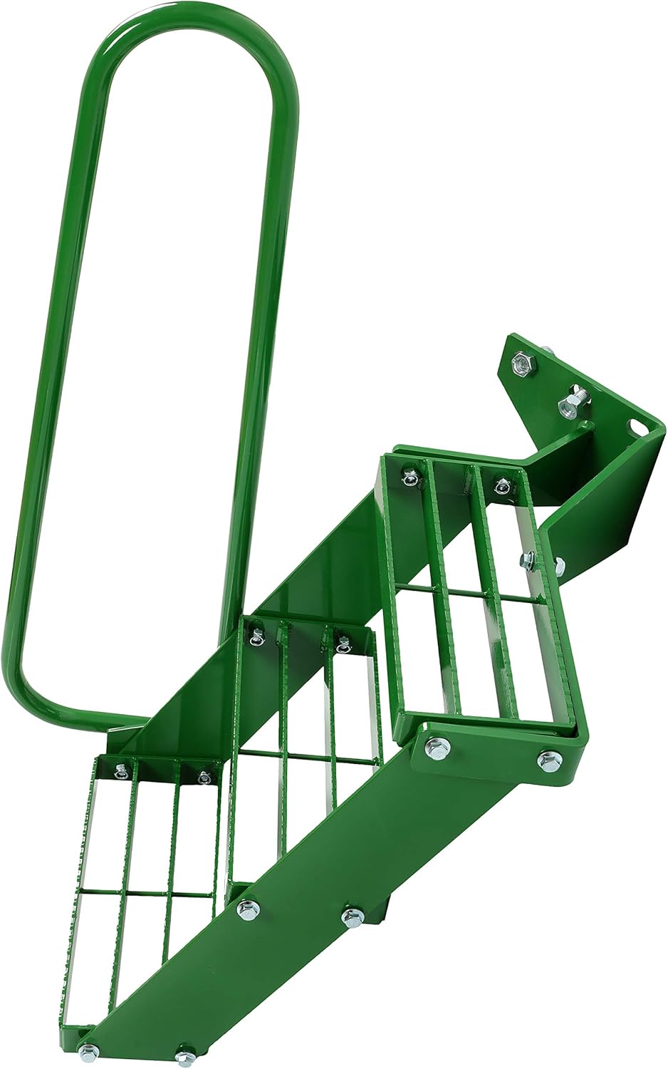 Tractor Left Hand Stair Step Kit Compatible with John Deere Row Crop and Utility Tractors 4450 4030 4240 4455 4755 4840 4955 Powder Coated Heavy Duty Steel Durable Green Step