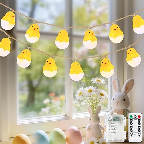 Miniatura 14 de Paquete de 4 luces de hadas que funcionan con pilas con temporizador de control remoto, tira de luces LED para decoración de interiores