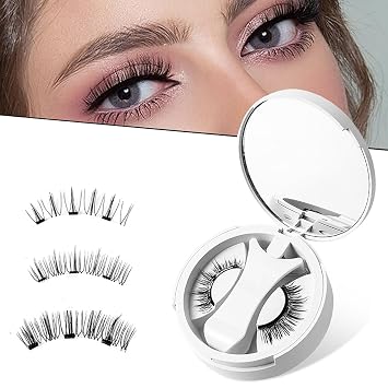 Ginani Magnetic Lashes,2025 New Giani Magnetic Lashes with Applicator,krafty magnetic eyelashes No Glue Needed Natural Look ReusableUp and down combination style EC04