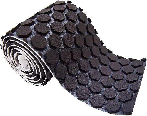 McDavid HEX Padded Turf Tape. Sticks to Skin. Protective Padded Performance Tape Roll, Black.