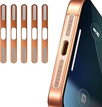 5 Pack Phone Mesh Speaker Cover Anti Dust Plug Port Earpiece Guard for iPhone 17 Pro Only - Cosmic Orange