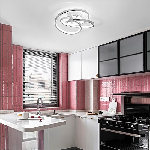 Miniatura 8 de Vloitgol Lámparas LED de techo, 36 W, lámpara de techo LED moderna de montaje empotrado, blanco frío de 6000 K, luces de techo para pasillo,