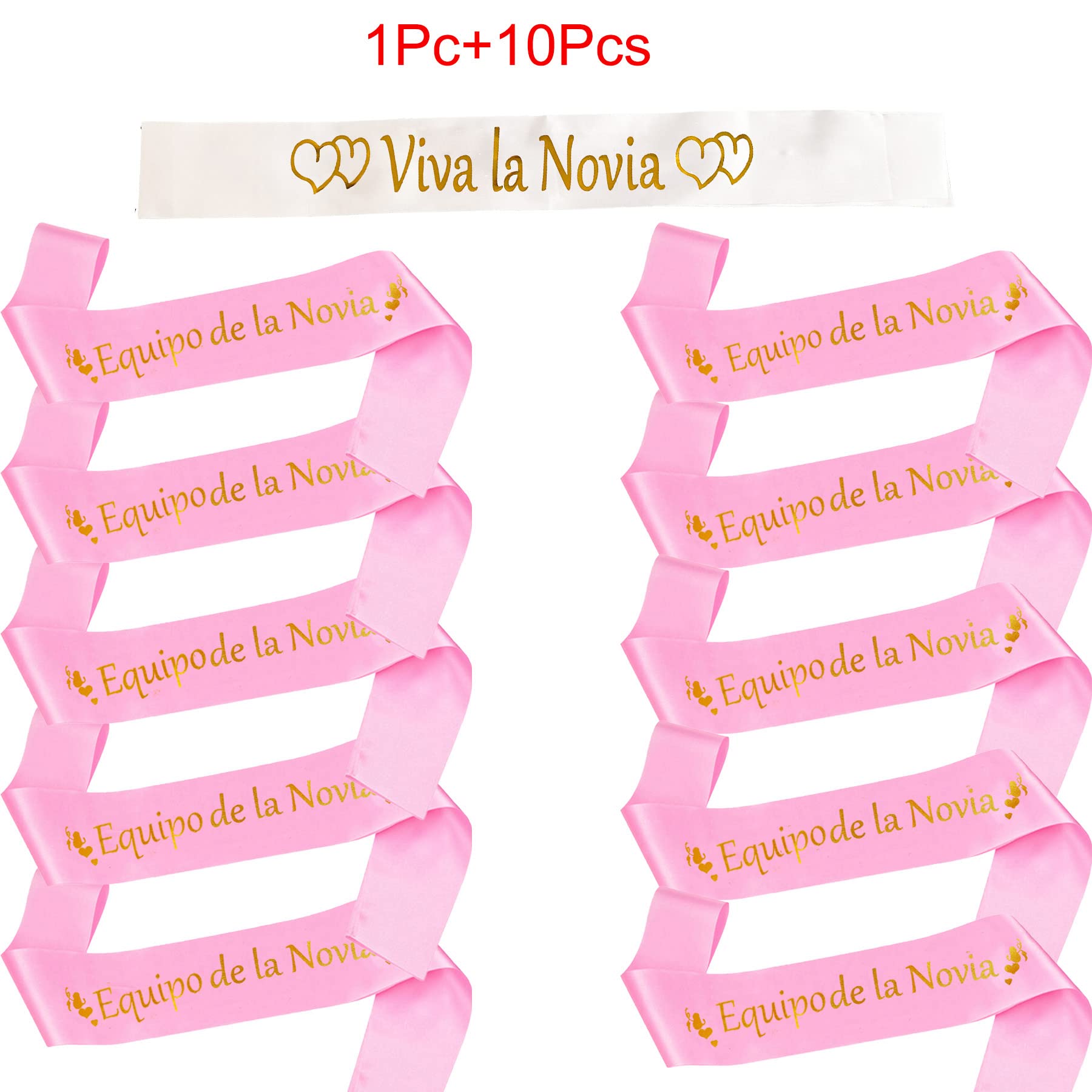 Kit Addio Al Nubilato: Fascia Sposa, 10 Fasce Amiche, Velo E Spilla Futura Sposa - Gadget Per Matrimonio - 2