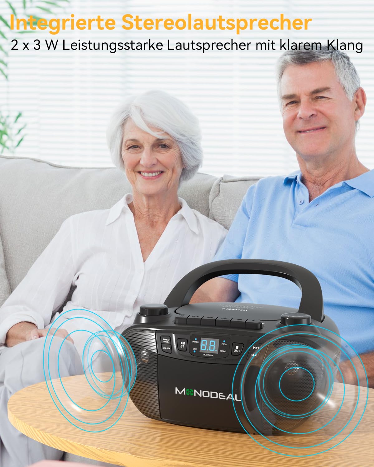 CD Player mit Kassette, Kassettenrekorder, Radio mit CD und Kassette | CD Player mit Radio & USB-Player, Bluetooth CD-Player, AM/FM Radio