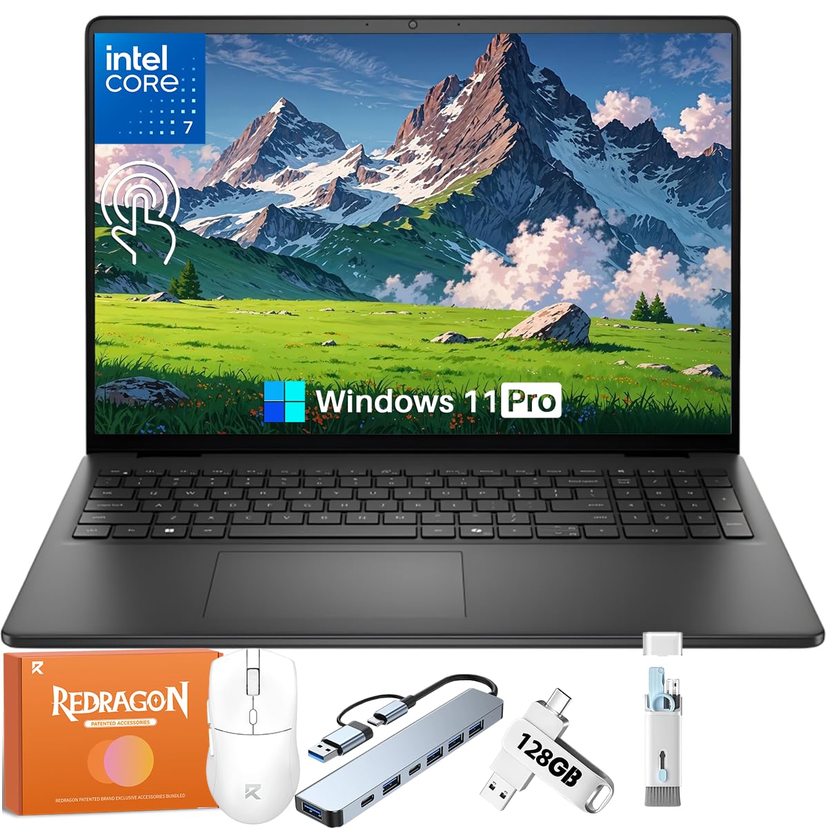 Dell Inspiron 16 Touchscreen Laptop Intel Core 7 150U 16 FHD 300 nits Display 32 GB DDR5 5200