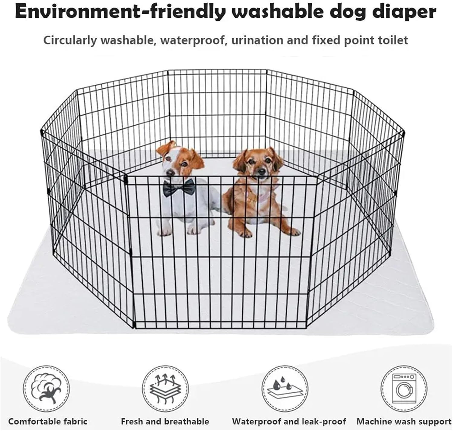 Absorbent Washable Pet Diaper & Pee Pad ﻿(XL)