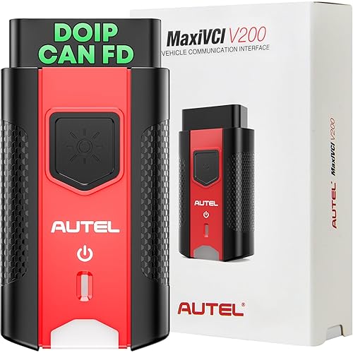 Autel MaxiVCI V200 VCI200 Wireless Diagnostic Dongle, 2025 VCI 200 OBD2 Connector Adapter, Work with Scanner MaxiSys MS906 PRO MS906MAX MS906 PRO-TS MK906 PRO-TS KM100 BT608 BT609 ITS600