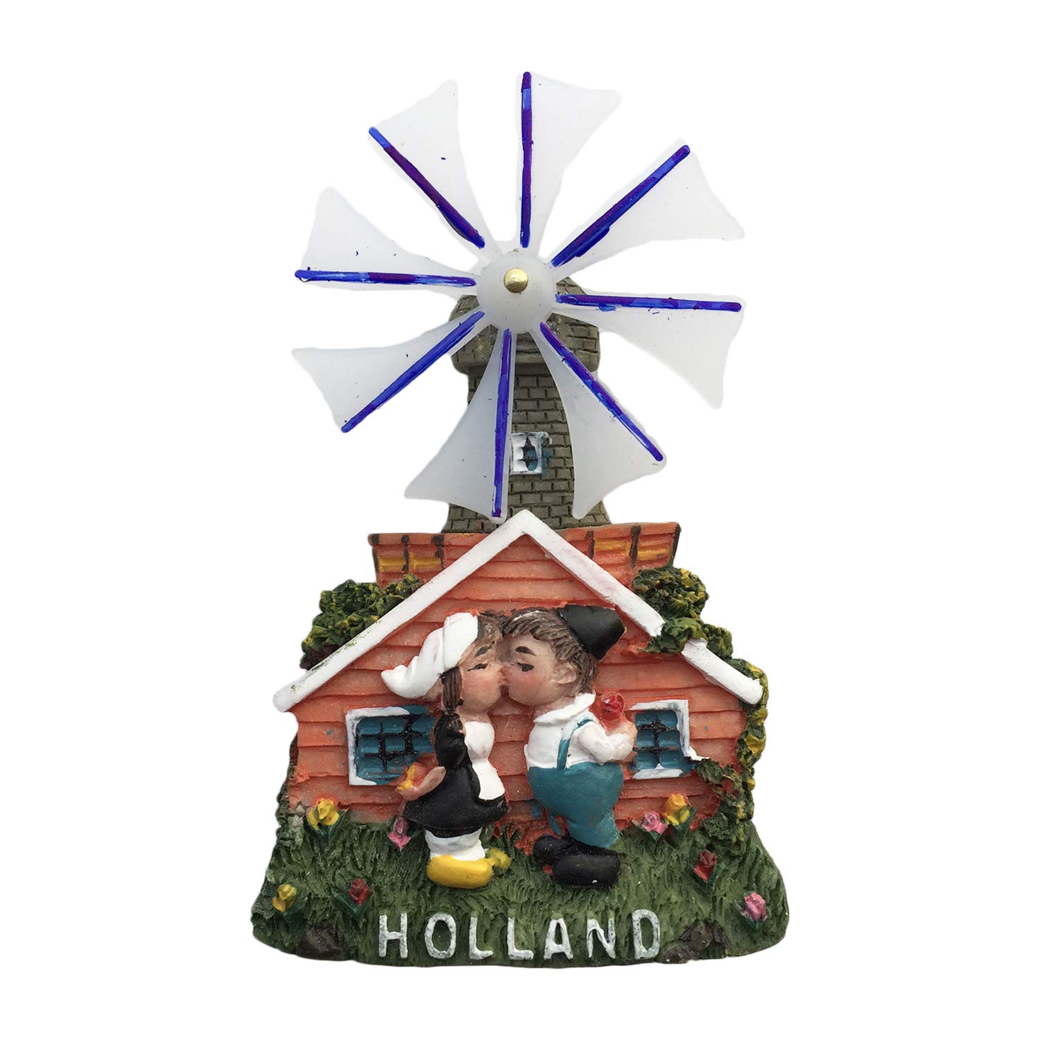 Wedarego Windmill 3D Holland Refrigerator Fridge Magnet Tourist Souvenirs Handmade Resin Craft Magnetic Stickers Home Kitchen Decoration Travel Gift