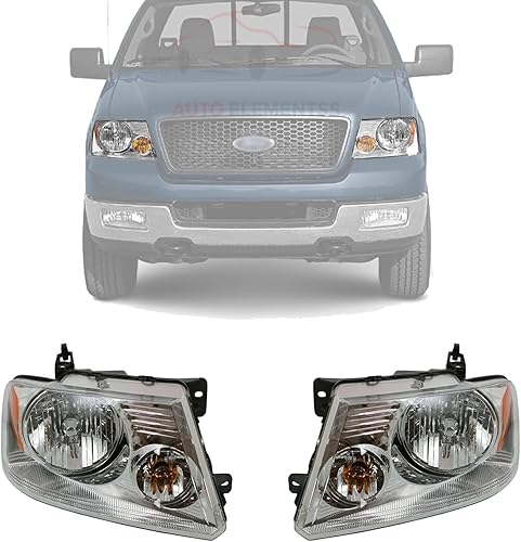 Nuevo faro delantero con moldura cromada para pasajero derecho y lado izquierdo del conductor para 2004-2008 Ford-150 / 2006-2008 Lincoln Mark