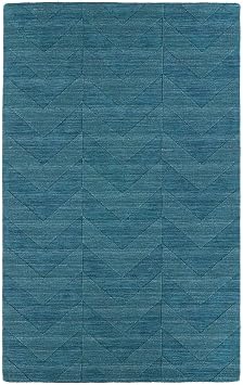 Kaleen Rugs Imprints Modern Hand-Tufted Area Rug, Turquoise/Light Blue, 8 x 11