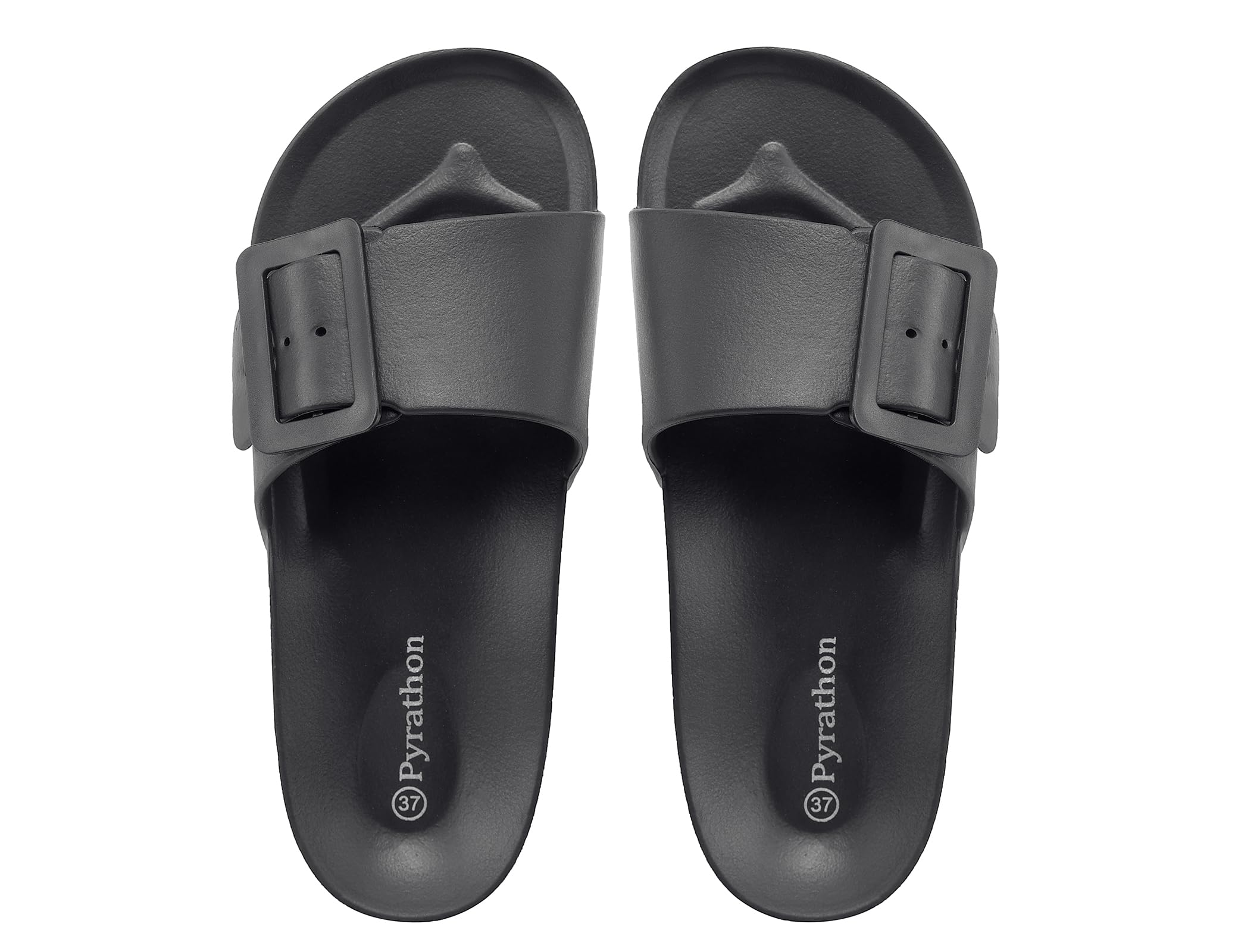 Pyrathon Badelatschen Damen Badeschlappe Leichte Arch Support Einstellbar Schlappen Hausschuhe Sommer Badeschuhe 36-41EU