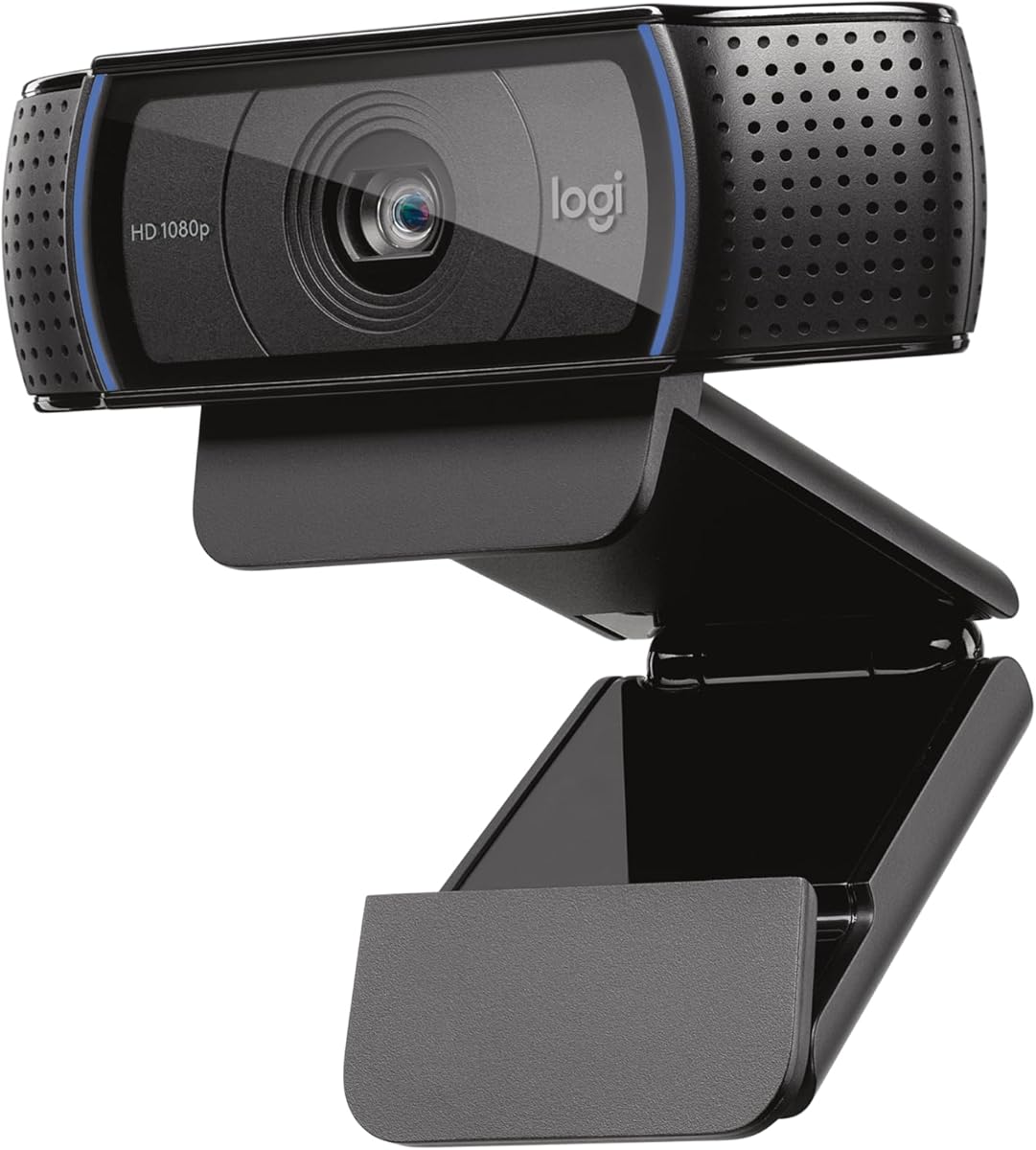 Logitech C920x HD Pro Webcam, Full HD 1080p/30fps Video, Clear Audio, HD Light Correction, PC Camera Webcam, Works with Skype, Zoom, Facetime, PC, Laptop, Mac, Tablet - Black