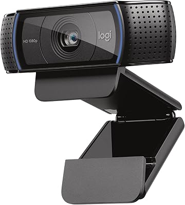 Logitech C920x HD Pro Webcam, Full HD 1080p/30fps Video, Clear Audio, HD Light Correction, PC Camera Webcam, Works with Skype, Zoom, Facetime, PC, Laptop, Mac, Tablet - Black