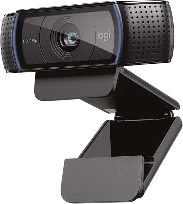 Logitech C920x HD Pro PC Webcam, Full HD 1080p/30fps Video, Clear Audio, HD Light Correction, Works with Microsoft Teams, Google Meet, Zoom, Nintendo Switch 2’s new GameChat Mode, Mac/Tablet- Black ECOLOGO