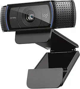 Logitech C920x HD Pro Webcam, Full HD 1080p/30fps Video, Clear Audio, HD Light Correction, PC Camera Webcam, Works with Skype, Zoom, Facetime, PC, Laptop, Mac, Tablet - Black