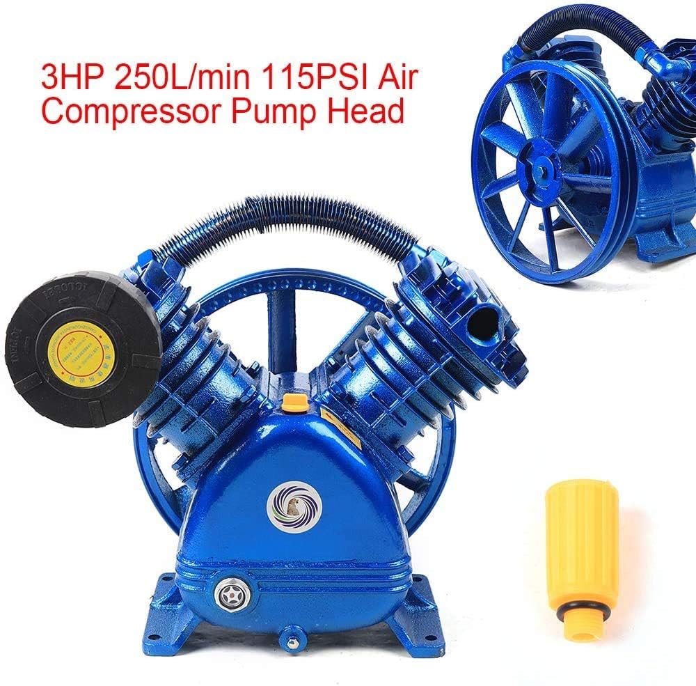 Black Friday 🔥 Munsinn 4HP 115PSI W Style 3 Cylinder Air Compressor Pump Motor Head Air Tool