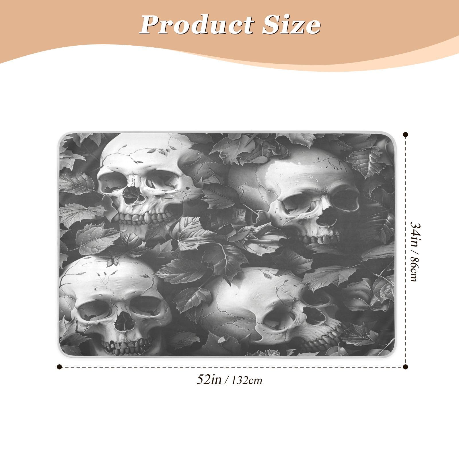 Nander Gray Skull Bed Pad 34