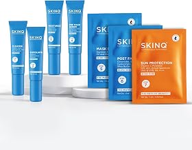 SKINQ Hydrate Active Facial Kit | 7-Step Deep Hydration Facial Kit with Hyaluronic Acid & Ceramides | Moisturizes & Strengthens Skin Barrier | For Dry & Sensitive Skin | Dermat Formulated | Pack of 7