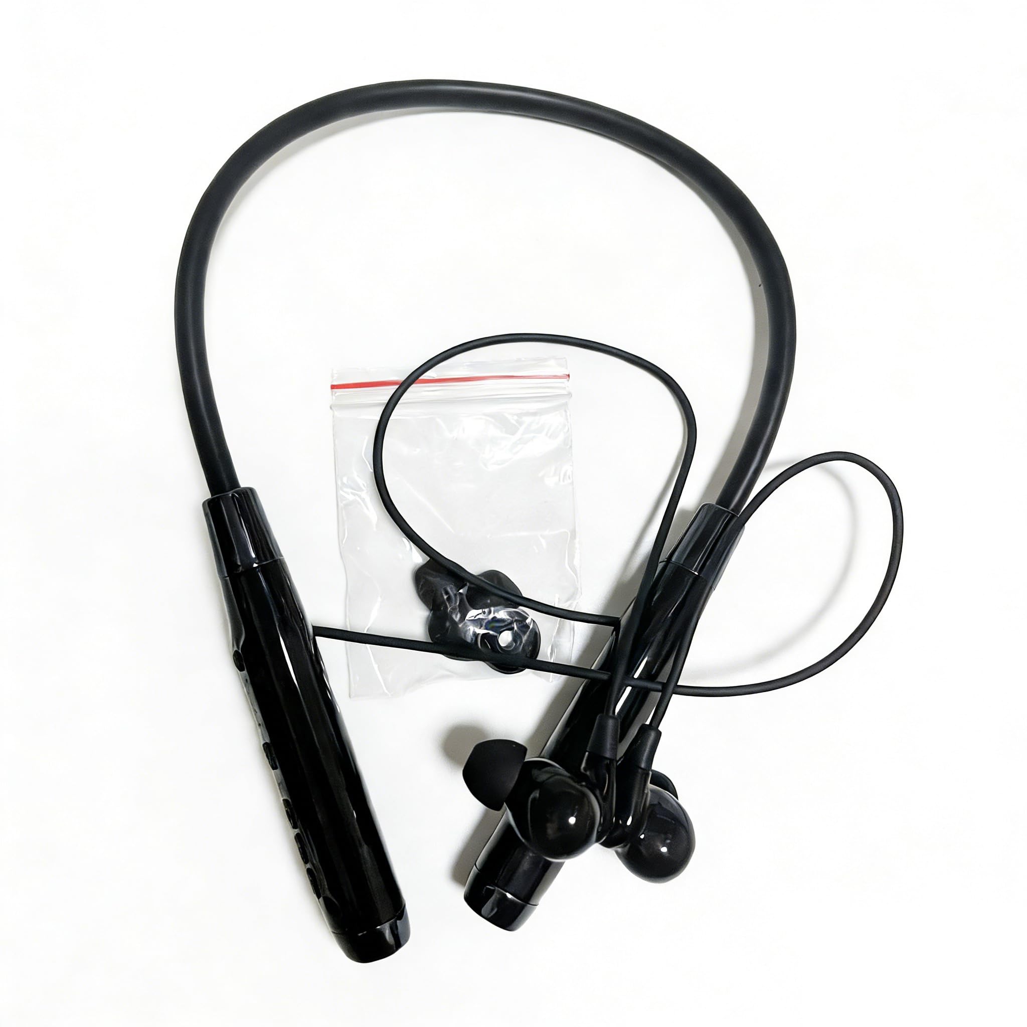 HURKEYE Bluetooth Headphones Neckband 100 Hours Extra Long Playback with Microphone Headset, 4 Speakers Heavy Bass Noise Reduction in Ear Wireless Earbuds Waterproof Running Workout (Black)