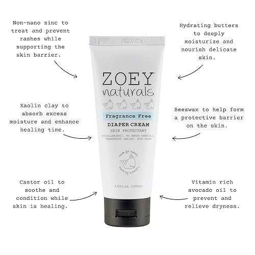 Miniatura 5 de Crema para pañales para bebés, aprobada por pediatras y dermatólogos, óxido de zinc y arcilla de caolín para alivio calmante y curación, ganadora