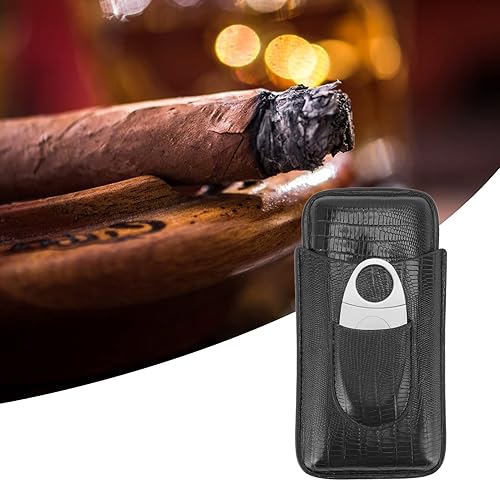 Miniatura 9 de Cigar Cases for Men Travel, Cigar Leather Case Travel Portable Cigar Holder with Cigar Cutter Accessories Set for Gift Giving