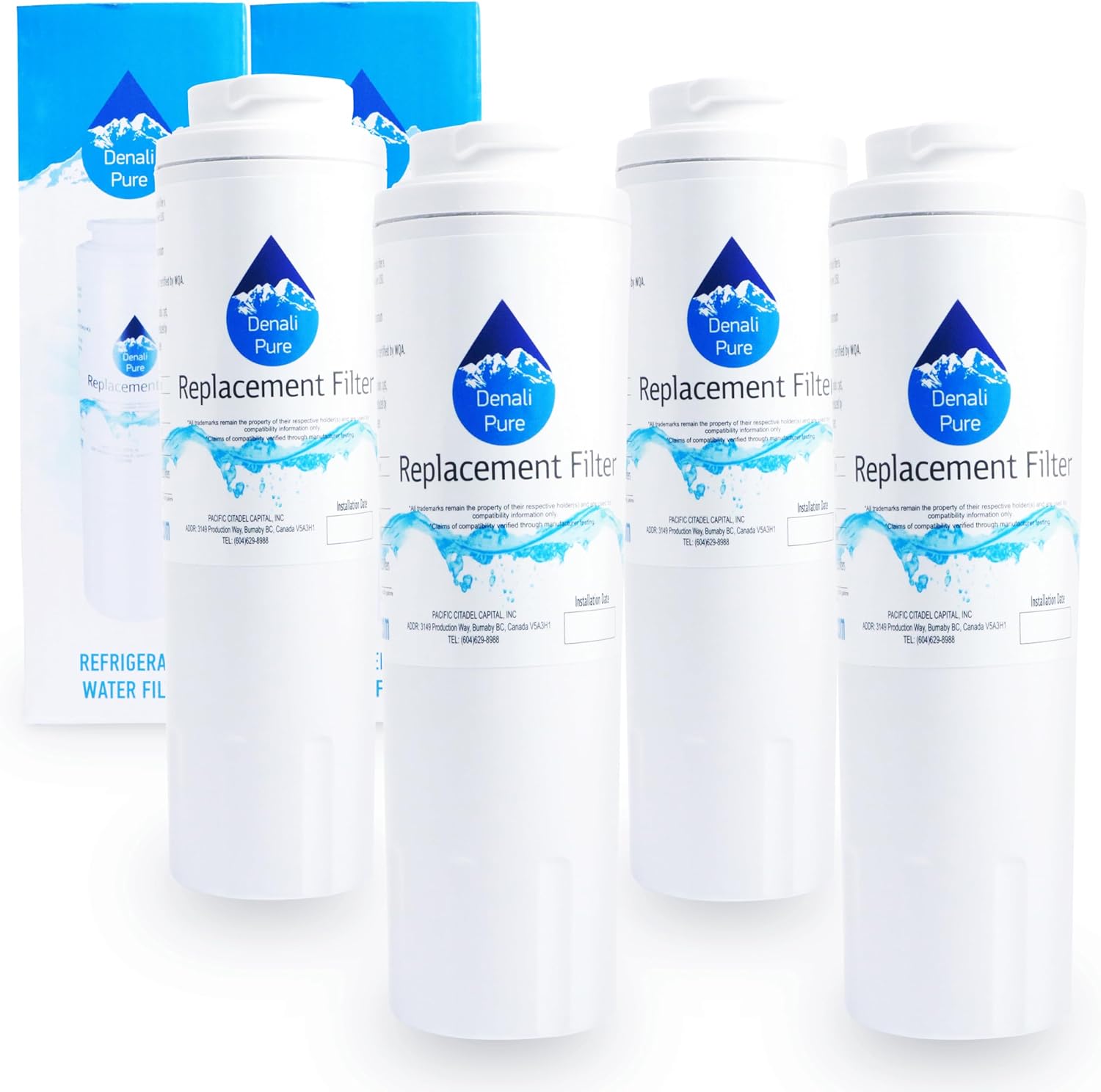 4-Pack Replacement for MSD2652KEB Refrigerator Water Filter - Compatible with Maytag UKF8001 Fridge Water Filter Cartridge