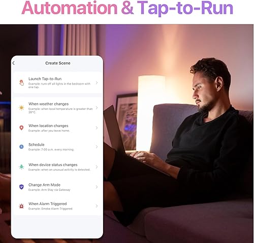 Miniatura 6 de ORALUCE Bombilla inteligente compatible con Alexa y Google Home, bombilla LED A19 E26 equivalente a 60 W, WiFi de 2.4 GHz y Bluetooth que cambia de