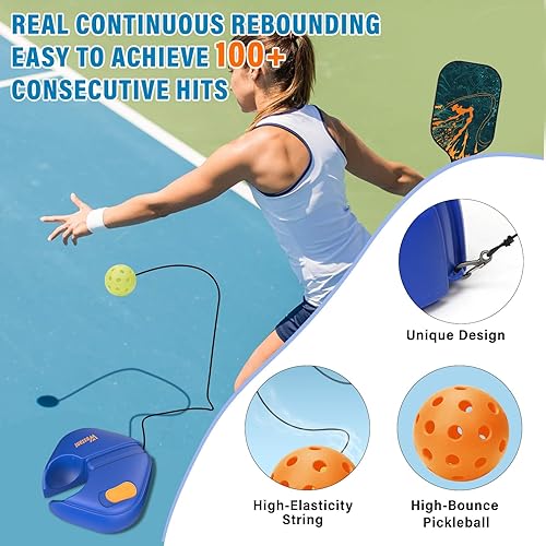 Miniatura 2 de Match Buddy Pickleball Trainer - Pickle Ball Practice Rebounder with 2 Balls, Pickleball Training Aids for Adults, Kids, for Self Practice
