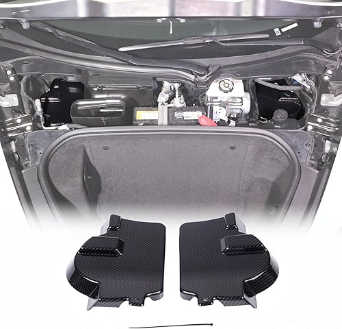 Cubierta de torre de choque frontal compatible con Chevrolet Corvette C8 2020-2023, cubierta de panel de protección de impactos de plástico ABS para