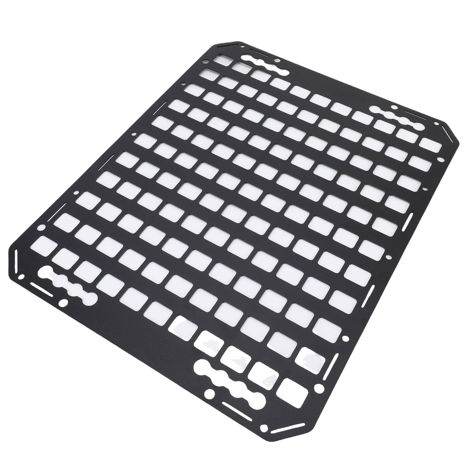 Panel Molle de Camión Panel de Carga Organizador de Estanterías de Aluminio de Servicio Pesado con Múltiples Agujeros para Las Pistas L Se Adapta a SUVS Pickup Camionetas