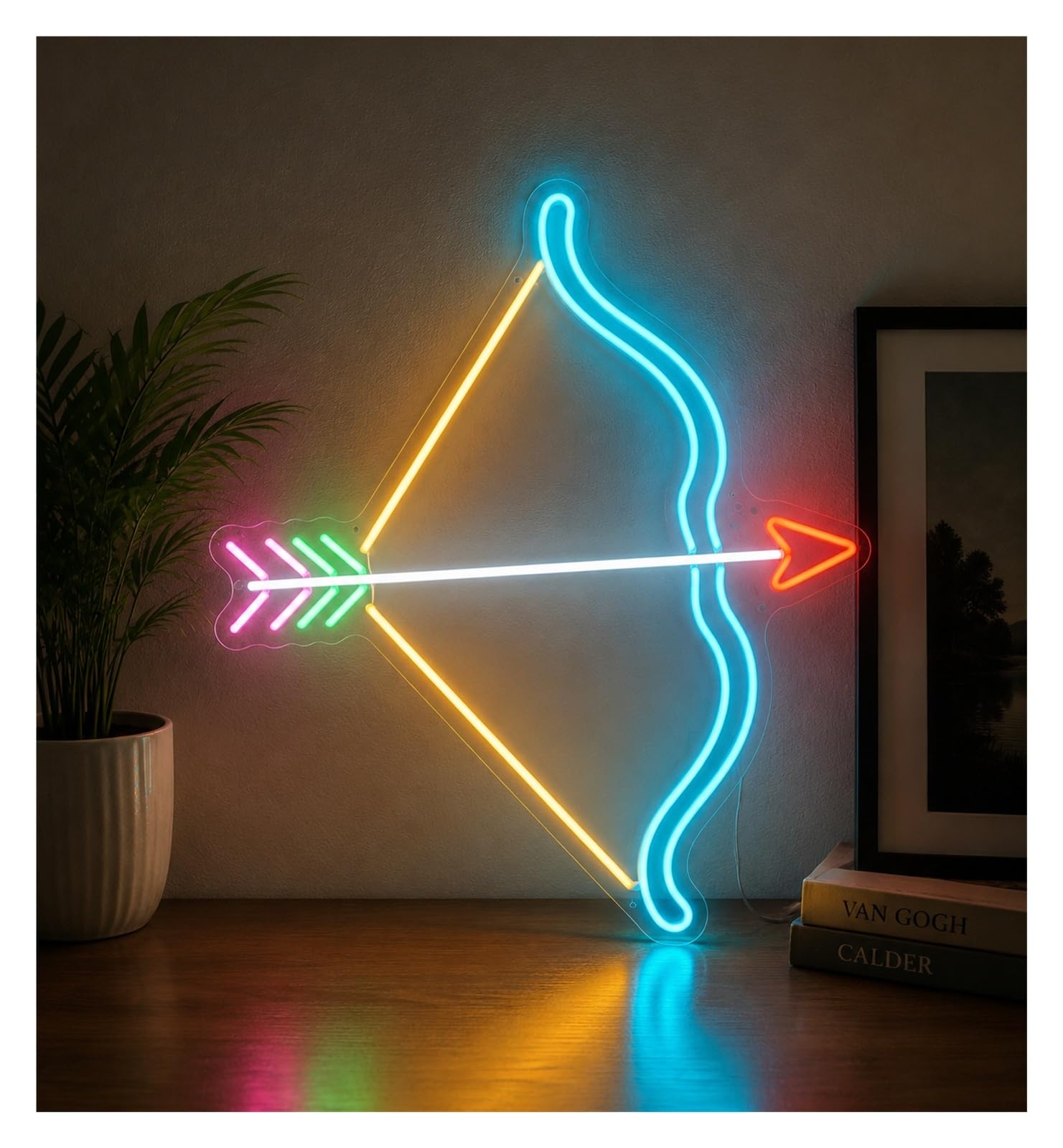 Decoración Lámparas Luz De Neón Tiro Con Arco Regulable | Decoración De Pared Target Sport Decoración Temática De Aventura 50cm/19.69in