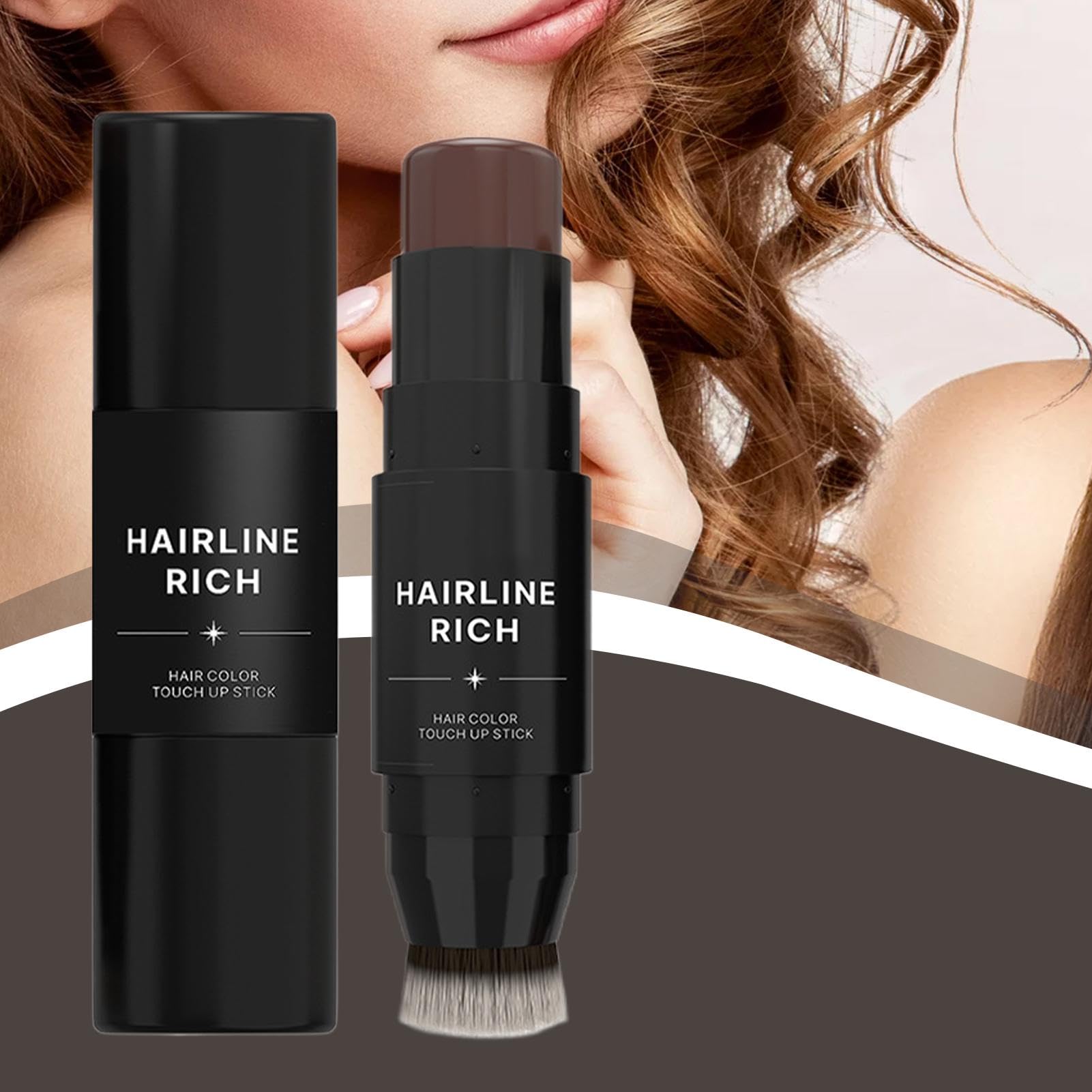 Hairline Filler Pen Stick - Hairline Cover Stick, Double Ended Root Cover Up Hair Color Comb, Root Cover Up Stick, Waterproof Hair Coverage Sticks Root Cover Up Pen For Men, Women, Friends, Beautician