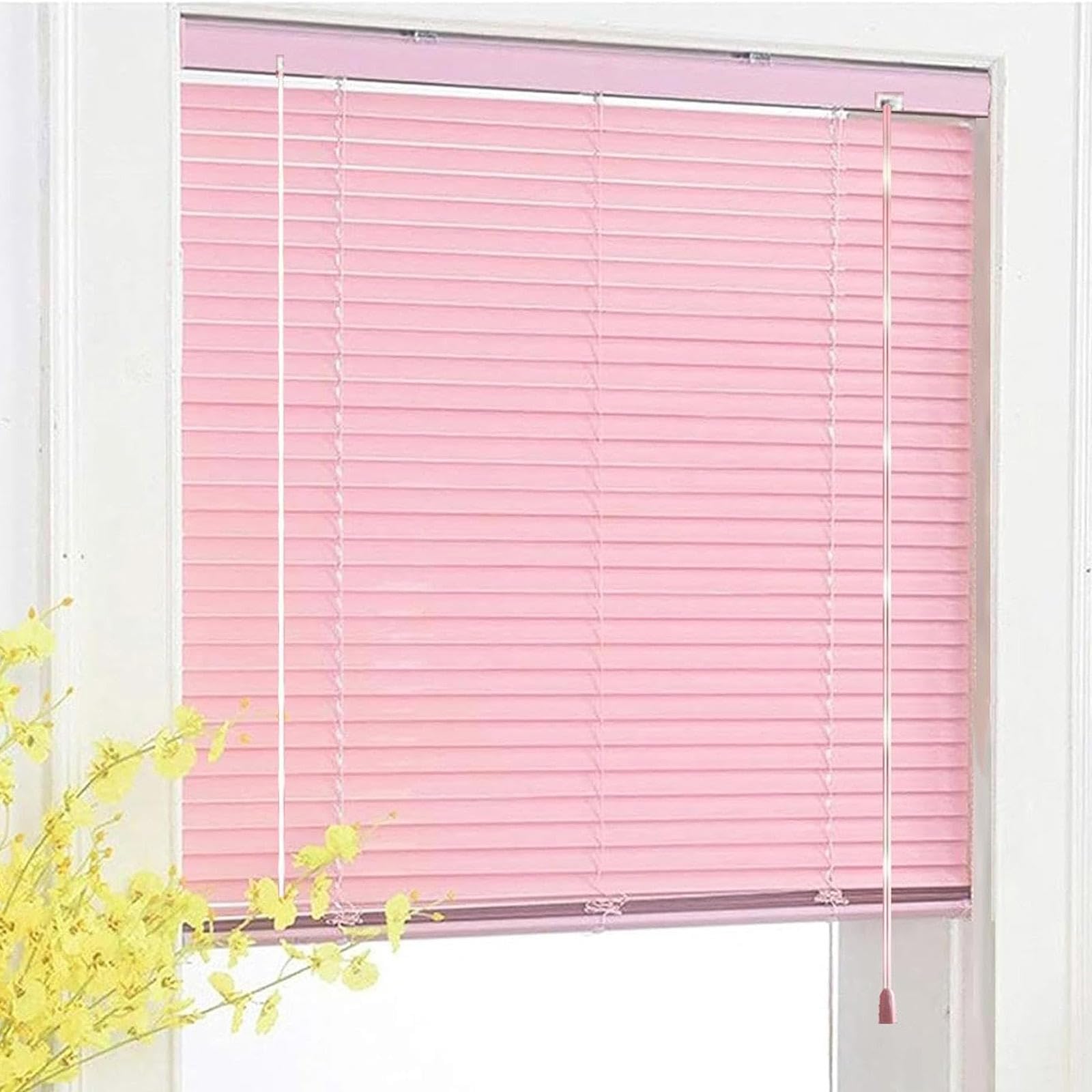 Persianas Venecianas De Aluminio Rosa,Persianas Horizontales De Aluminio De Lamas De 25mm,Persianas Metálicas,Persianas De Tratamiento De Ventanas,40-160cm De Ancho,WxH-80x120cm/31.5x47in