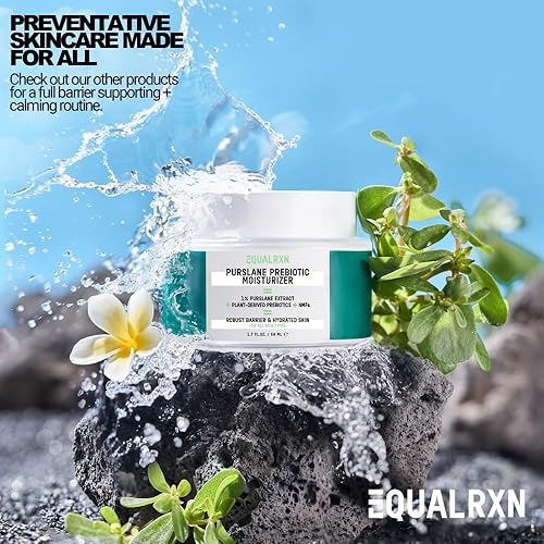 Miniatura 7 de EqualRXN Purslane - Hidratante prebiótico  Crema de gel hidratante para pieles sensibles  Ceramida, urea, NMFs para apoyar la barrera de la piel