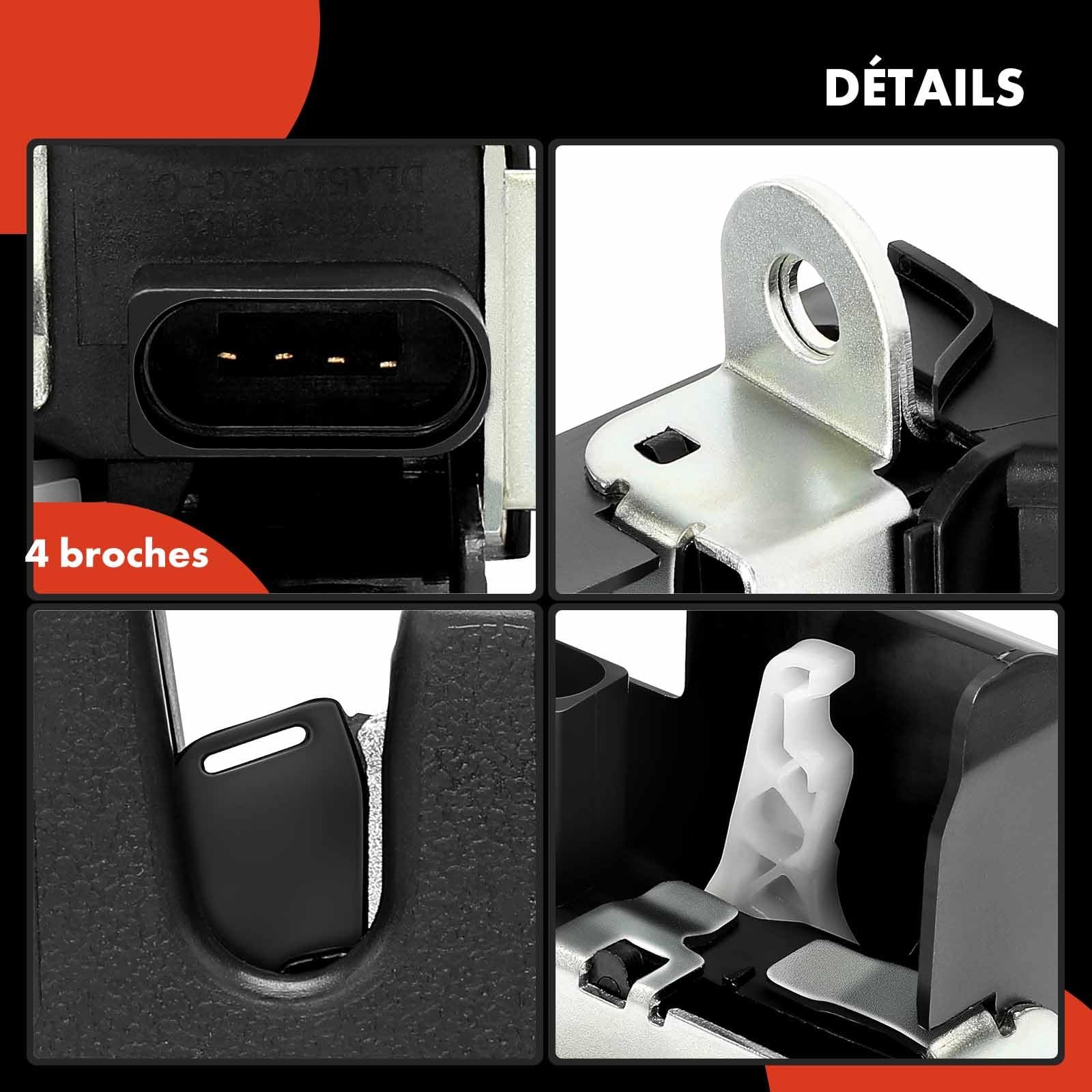 Frankberg Serrure de Coffre hayon Compatible avec Golf VI 5K1 Golf V 1K1 Golf Plus 521 5M1 Golf VI Variant AJ5 T.o.u.r.a.n 1T3 Remplacer# 1K6827505A