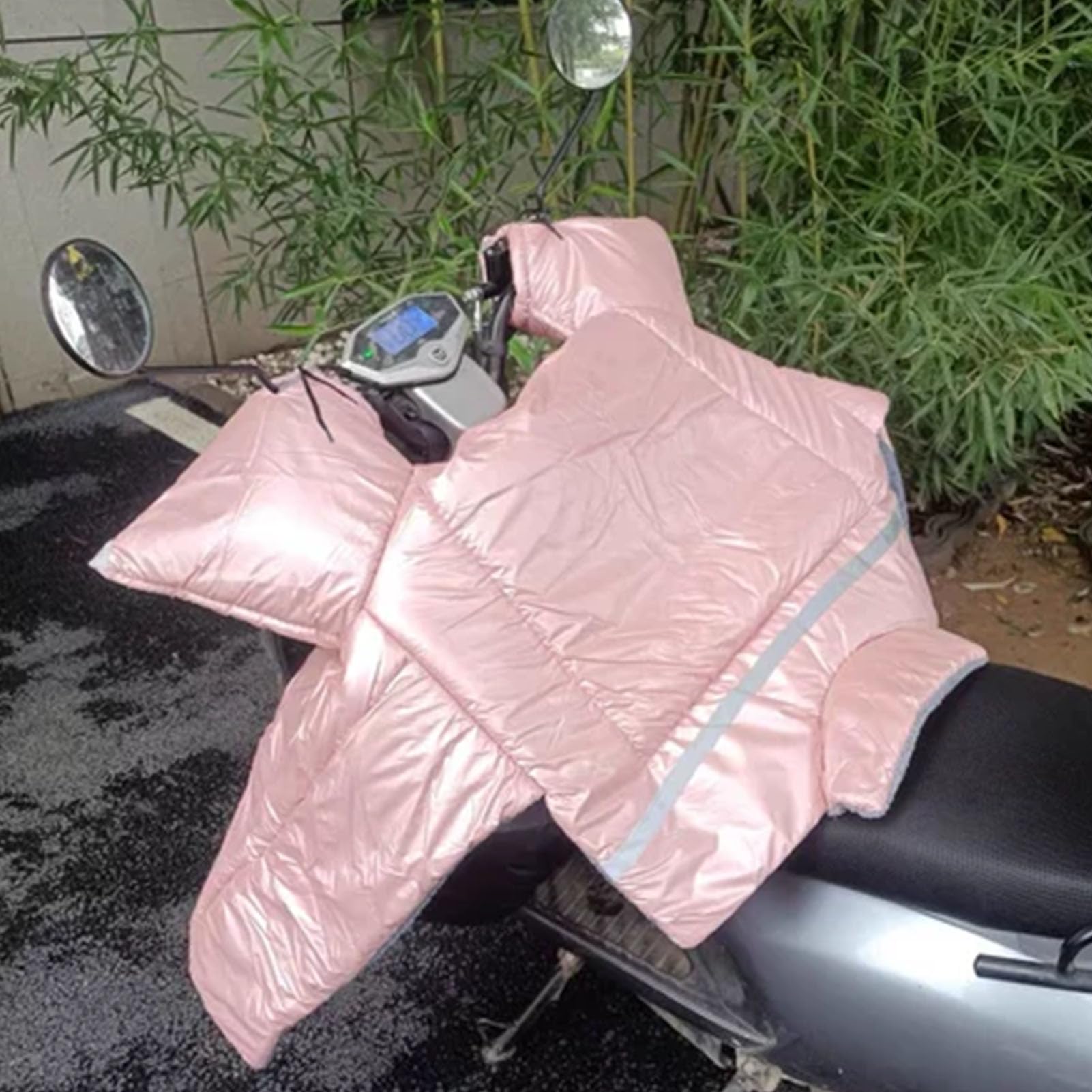 Warme Beinlinge für Motorräder. Dicker Winter-Handwärmer für Elektrofahrräder, Winddichte und warme Windschutzscheibe mit Baumwollmantel für Motorräder (blau)