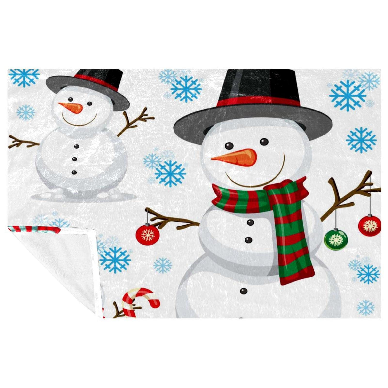 Couverture d'hiver douce et chaude Noël plaid multifonction