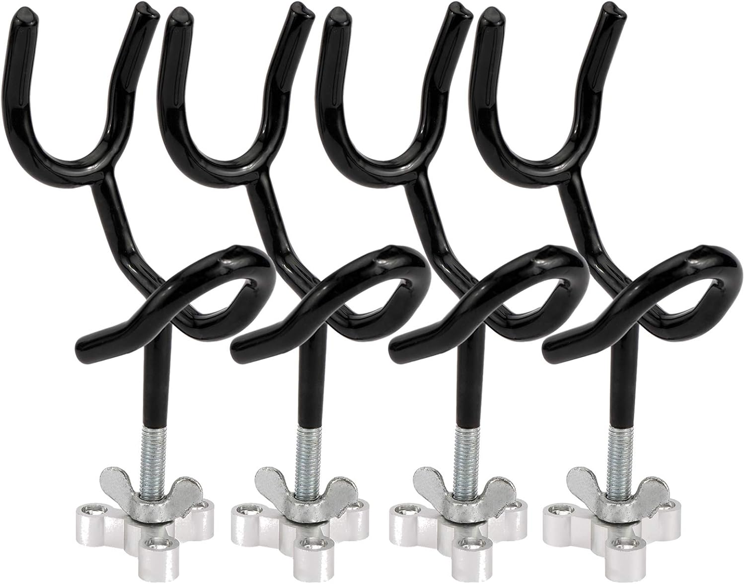 RealPlus Fishing Rod Holders for Boat Sure Grip Steel Angle Pole Holder with PVC Dipped and Mounting Base