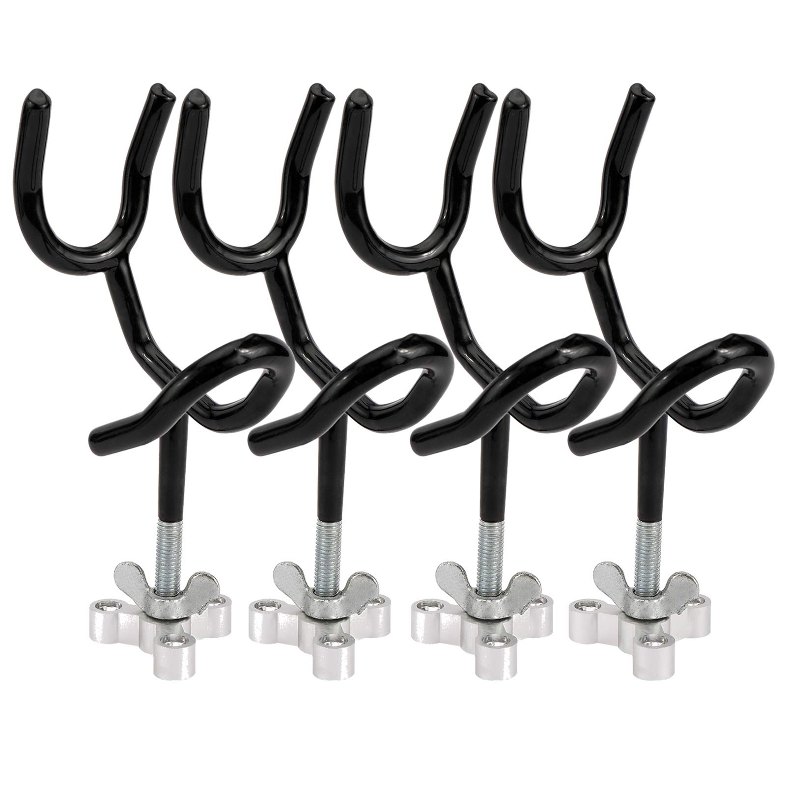 RealPlus Fishing Rod Holders for Boat Sure Grip Steel Angle Pole Holder with PVC Dipped and Mounting Base