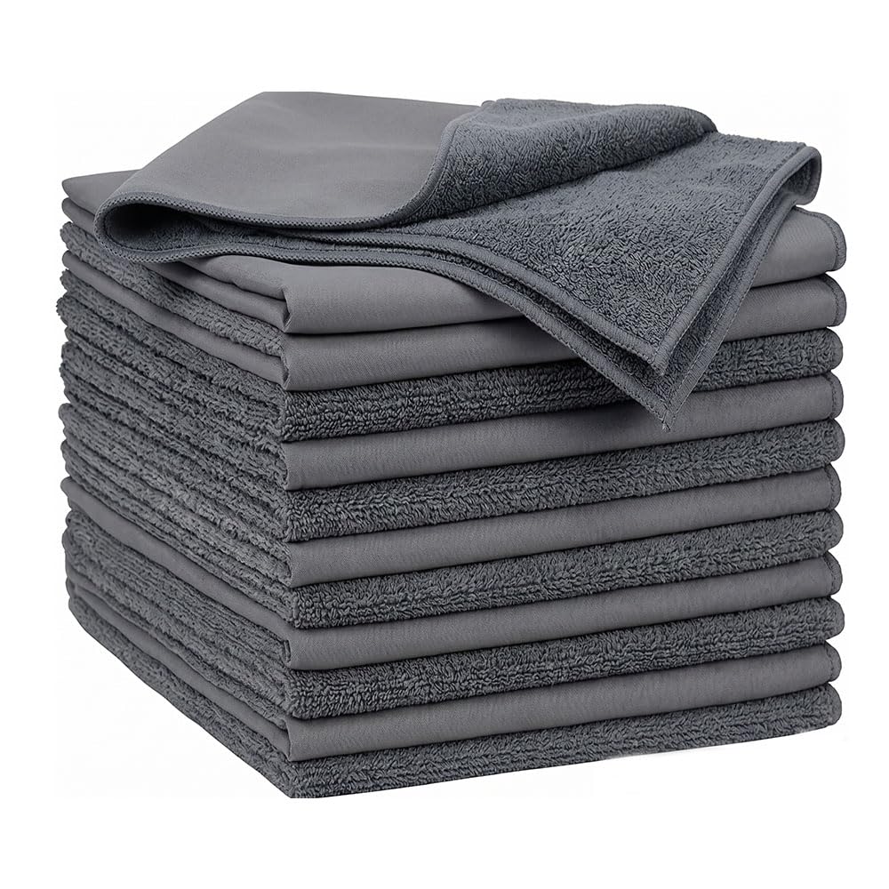 ADJHQZ Cloth for Volvo S90 (SPA 2016-2025 2026) Car Cleaning Grey 12Pack