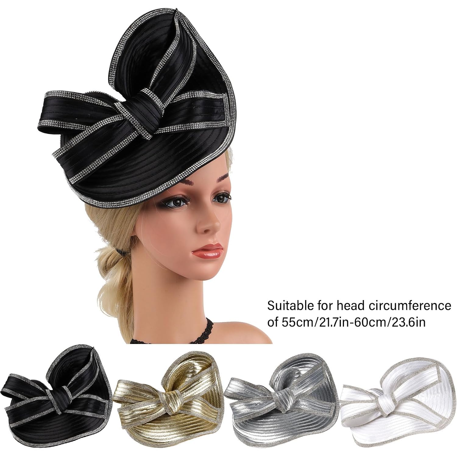 Bowknot Fascinator Hat Hairhoop for Teaparty Women Fascinator Headband Headpiece Theme Party Costume Headwear Women Hair Accessory