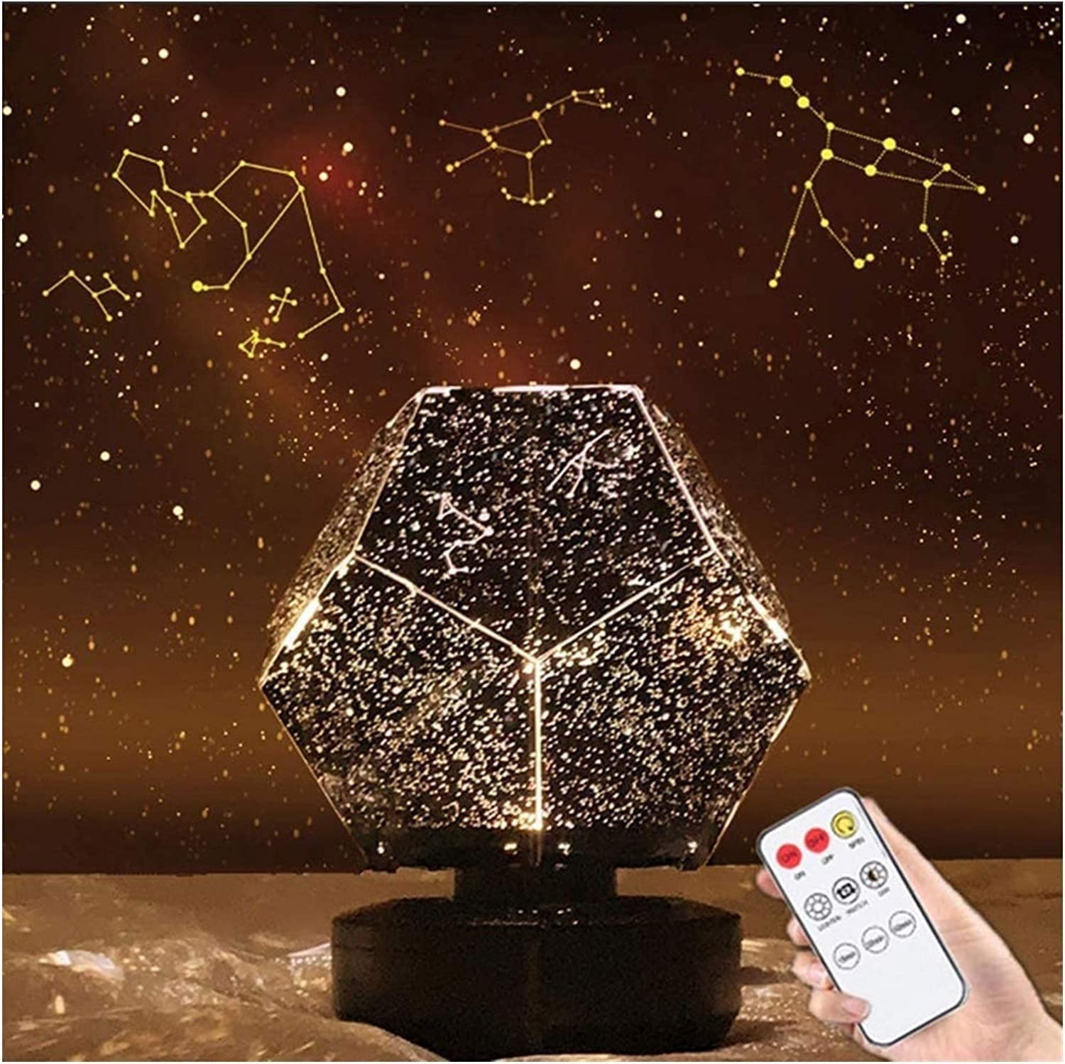 YOUOOK 3 Color Night Light for Kids Rotating Star Night Lights for Boy Girl Moon Sky Projection Lamp — view 5