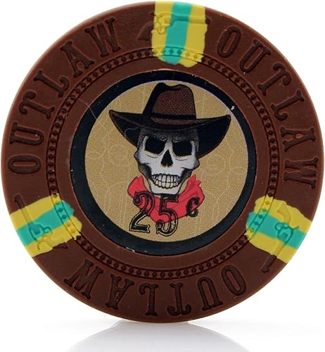 Miniatura 9 de Fichas de póquer Outlaw Clay en 0.46 oz - Paquete de 50 (colores a elegir)