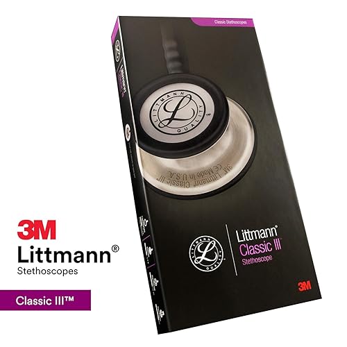 Miniatura 9 de 3M Littmann Classic III - 5832 - Estetoscopio de control, tubo color lavanda, 27 pulgadas.