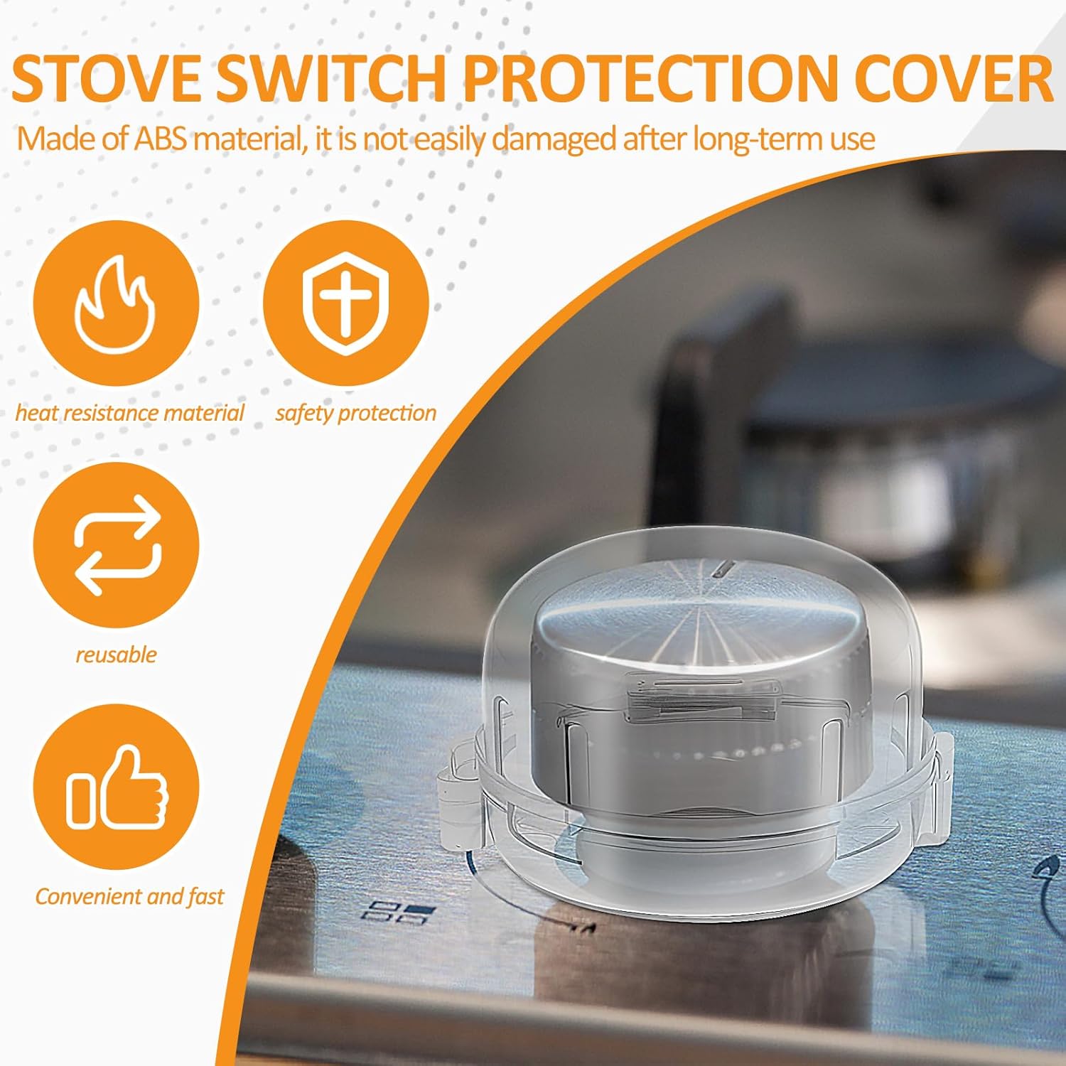 Knob Protective Cover Safe Versatile Stove Gas Knob Covers Easy to Use Gas Stove Knob Protector Reusable Protection Gas Safety Case